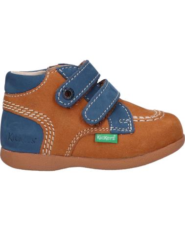 Stivaletti per Bambino KICKERS 439476-10 BABYSCRATCH 116 CAMEL BLEU