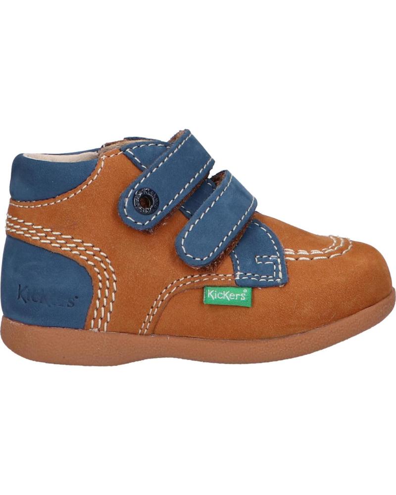 Stivaletti per Bambino KICKERS 439476-10 BABYSCRATCH 116 CAMEL BLEU
