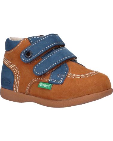 Stivaletti per Bambino KICKERS 439476-10 BABYSCRATCH 116 CAMEL BLEU