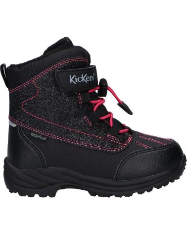 Stivali per Donna e Bambina e Bambino KICKERS 736602-30 JUMP WPF 81 NOIR ROSE BRILLANT
