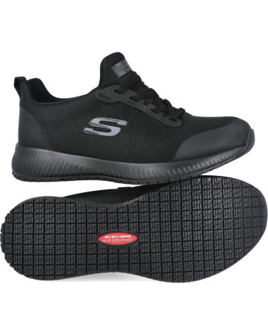 Sportschuhe für Damen SKECHERS 77222 SQUAD SR MUJER NEGRO