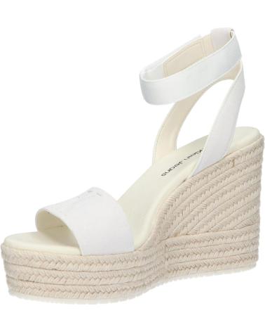 Sandalias de Mujer CALVIN KLEIN YW0YW01026 WEDGE SANDAL 0F9 CREAMY WHITE-BRIGHT WHITE