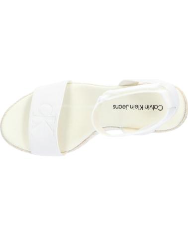 Sandalias de Mujer CALVIN KLEIN YW0YW01026 WEDGE SANDAL 0F9 CREAMY WHITE-BRIGHT WHITE