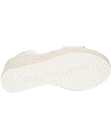 Sandalias de Mujer CALVIN KLEIN YW0YW01026 WEDGE SANDAL 0F9 CREAMY WHITE-BRIGHT WHITE
