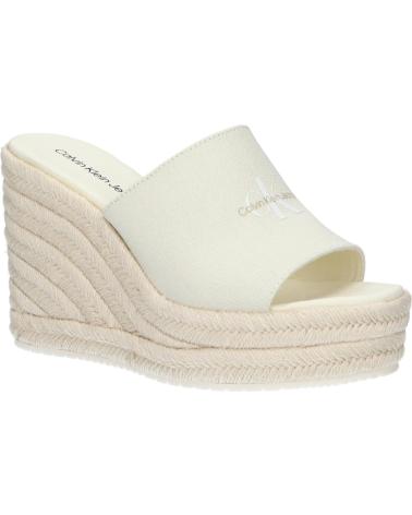 Sandalias de Mujer CALVIN KLEIN YW0YW01356 SLIDE WEDGE ROPE YBI CREAMY WHITE