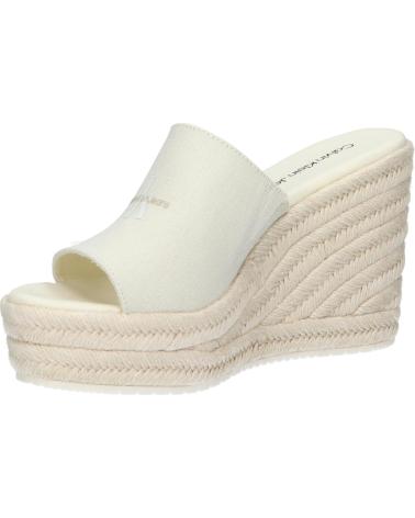 Sandalias de Mujer CALVIN KLEIN YW0YW01356 SLIDE WEDGE ROPE YBI CREAMY WHITE