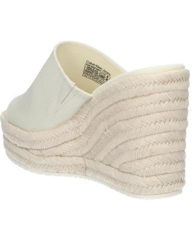 Sandalias de Mujer CALVIN KLEIN YW0YW01356 SLIDE WEDGE ROPE YBI CREAMY WHITE