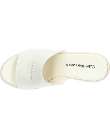 Sandalias de Mujer CALVIN KLEIN YW0YW01356 SLIDE WEDGE ROPE YBI CREAMY WHITE
