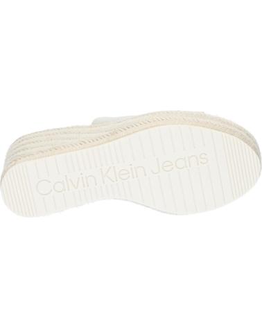 Sandalias de Mujer CALVIN KLEIN YW0YW01356 SLIDE WEDGE ROPE YBI CREAMY WHITE