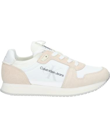 Zapatillas deporte de Mujer CALVIN KLEIN YW0YW00840 RUNNER SOCK 0K8 BRIGHT WHITE-CREAMY WHITE