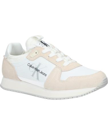 Zapatillas deporte de Mujer CALVIN KLEIN YW0YW00840 RUNNER SOCK 0K8 BRIGHT WHITE-CREAMY WHITE