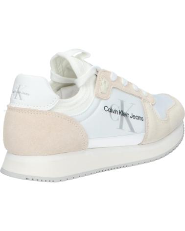 Zapatillas deporte de Mujer CALVIN KLEIN YW0YW00840 RUNNER SOCK 0K8 BRIGHT WHITE-CREAMY WHITE