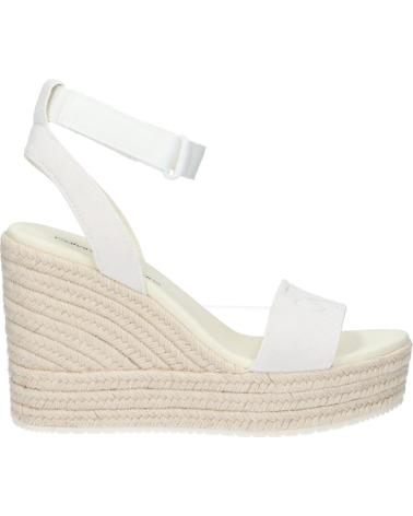 Sandalias de Mujer CALVIN KLEIN YW0YW01026 WEDGE SANDAL 0F9 CREAMY WHITE-BRIGHT WHITE