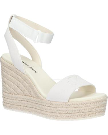 Sandalias de Mujer CALVIN KLEIN YW0YW01026 WEDGE SANDAL 0F9 CREAMY WHITE-BRIGHT WHITE