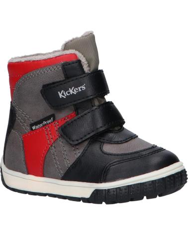 Botas de Menina e Menino KICKERS 585574-10 SITROUILLE WPF 12 GRIS NOIR ROUGE