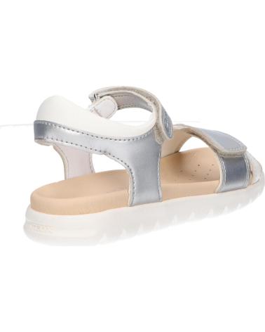 Sandali per Donna e Bambina GEOX J35GSA 0NFBC J SANDAL SOLEIMA C0434 SILVER-WHITE