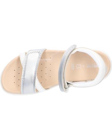 Sandali per Donna e Bambina GEOX J35GSA 0NFBC J SANDAL SOLEIMA C0434 SILVER-WHITE