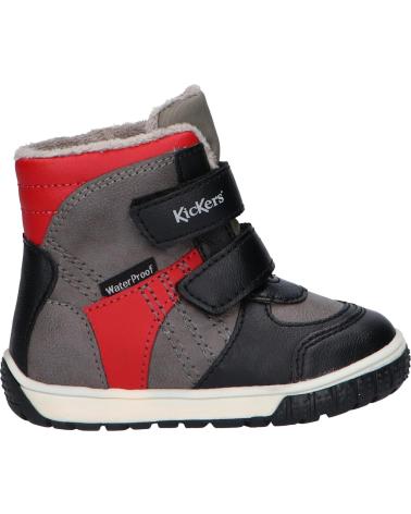 Botas de Menina e Menino KICKERS 585574-10 SITROUILLE WPF 12 GRIS NOIR ROUGE