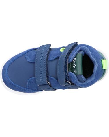 Sapatilhas de Menina e Menino KICKERS 829770-10 BILBON VELC 51 BLEU VERT