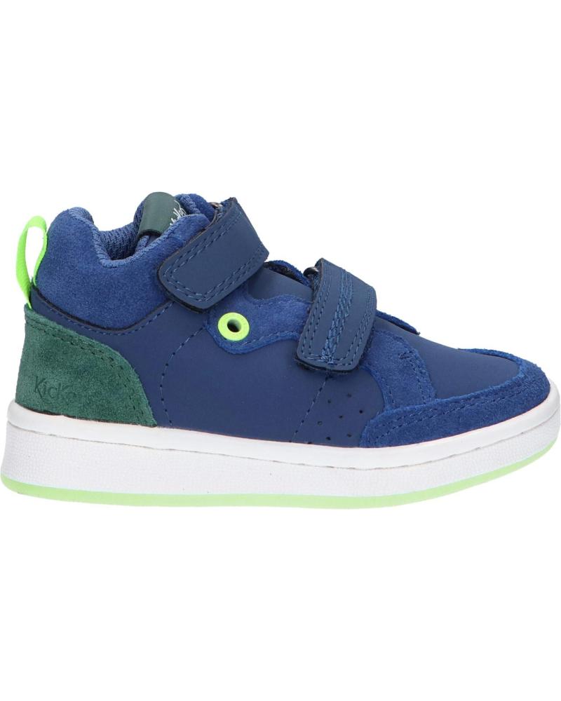Sapatilhas de Menina e Menino KICKERS 829770-10 BILBON VELC 51 BLEU VERT