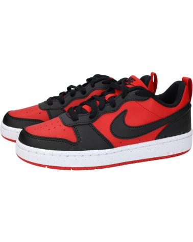 NIKE COURT BOROUGH LOW RECRAFT DV5456 - ROT UND SCHWARZ NEGRO-ROJO