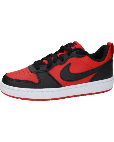NIKE COURT BOROUGH LOW RECRAFT DV5456 - ROT UND SCHWARZ NEGRO-ROJO