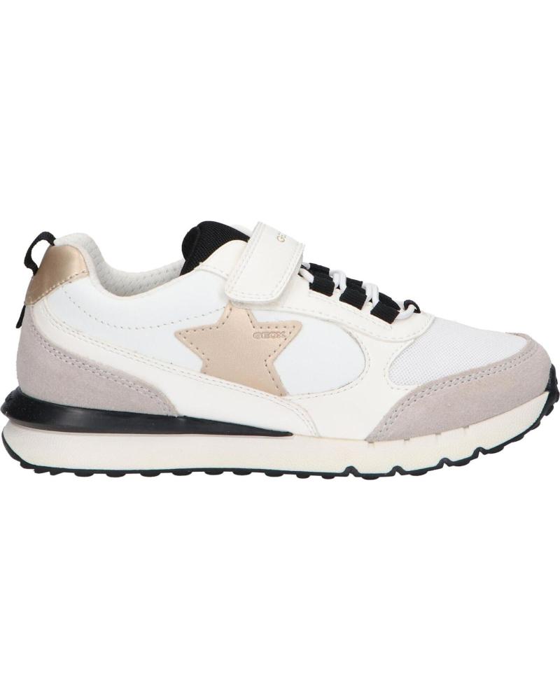 Sneaker für Damen und Mädchen GEOX J35GZA 08514 J FASTICS C0404 WHITE-BLACK