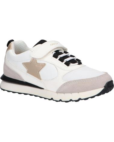 Sneaker für Damen und Mädchen GEOX J35GZA 08514 J FASTICS C0404 WHITE-BLACK