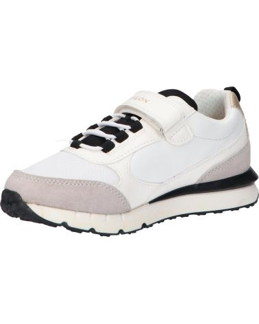 Sneaker für Damen und Mädchen GEOX J35GZA 08514 J FASTICS C0404 WHITE-BLACK
