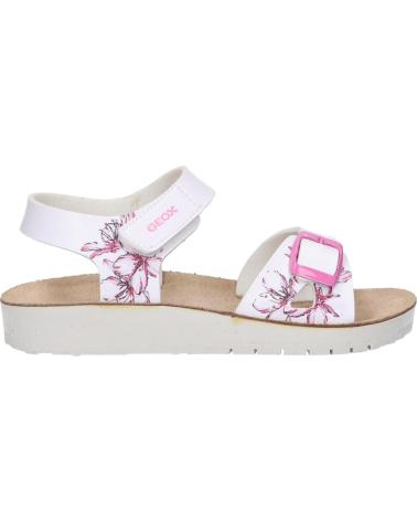 Sandali per Bambina GEOX J15EAB 000QD J SANDAL COSTAREI C0563 WHITE-FUCHSIA