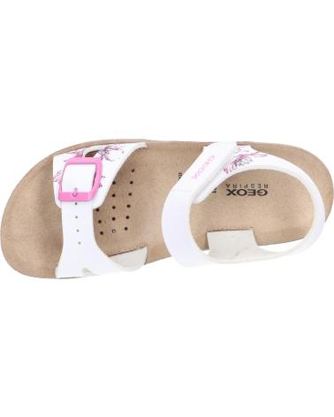 Sandali per Bambina GEOX J15EAB 000QD J SANDAL COSTAREI C0563 WHITE-FUCHSIA