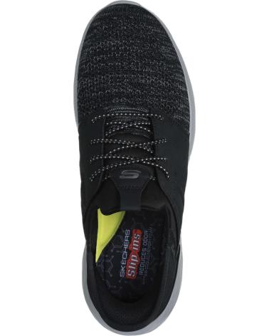 Sportschuhe-De-Hombre-SKECHERS-ZAPATILLAS-GARNER-NEWICK-NEGRO