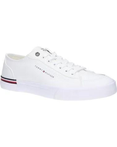 Scarpe sport per Uomo TOMMY HILFIGER SNEAKERS FM0FM04954 CORPORATE VULC CANVAS YBS WHITE