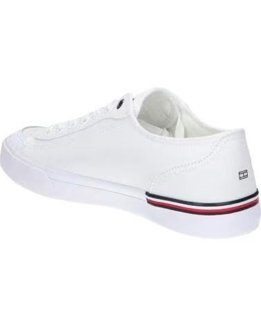 Scarpe sport per Uomo TOMMY HILFIGER SNEAKERS FM0FM04954 CORPORATE VULC CANVAS YBS WHITE