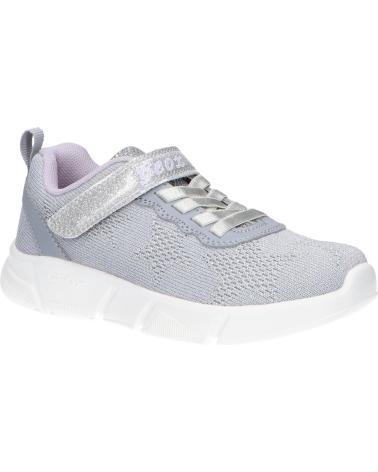 girl and boy Trainers GEOX J25DLD 07QBC J ARIL C1316 SILVER-LILAC