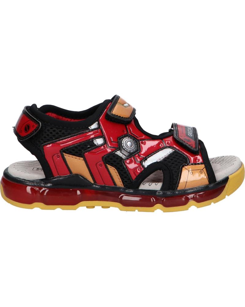 Sandali per Bambino GEOX J350QB 014CE J SANDAL ANDROID C0048 BLACK-RED
