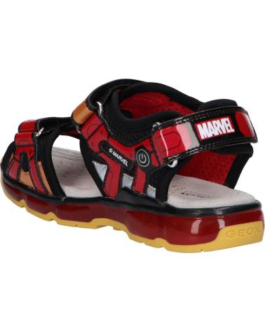 Sandali per Bambino GEOX J350QB 014CE J SANDAL ANDROID C0048 BLACK-RED