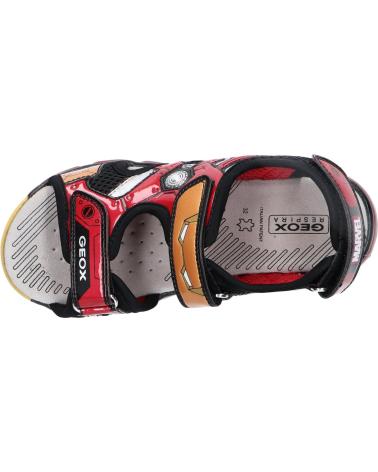 Sandali per Bambino GEOX J350QB 014CE J SANDAL ANDROID C0048 BLACK-RED
