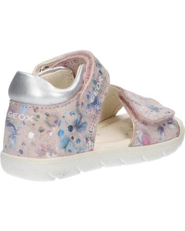 Sandalen für Mädchen GEOX B351YB 007NF B SANDAL ALUL C8237 LT ROSE-SILVER