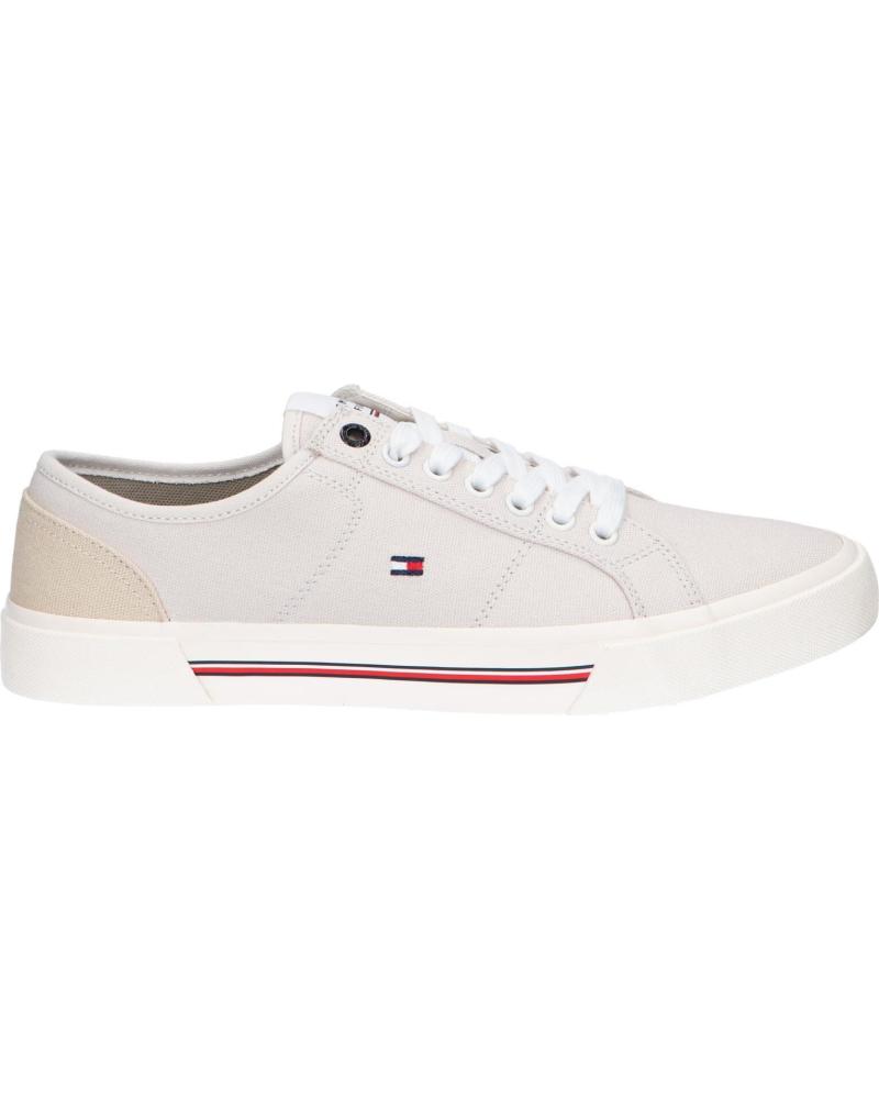 Scarpe sport per Uomo TOMMY HILFIGER FM0FM04560 CORE CORPORATE VULC CANVAS AEP STONE
