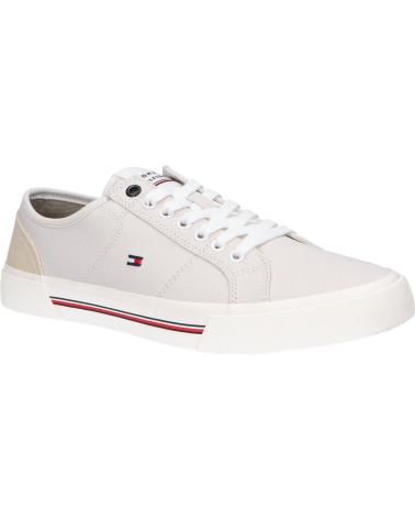 Scarpe sport per Uomo TOMMY HILFIGER FM0FM04560 CORE CORPORATE VULC CANVAS AEP STONE
