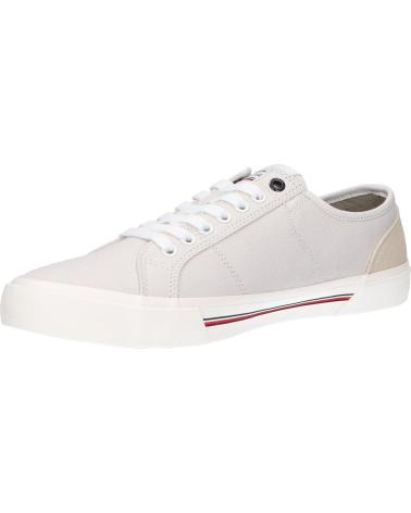 Scarpe sport per Uomo TOMMY HILFIGER FM0FM04560 CORE CORPORATE VULC CANVAS AEP STONE