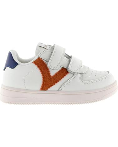 TÊNIS VELCRO VICTORIA TIEMPO 1124104 EFEITO COURO COR TELHA TEJA