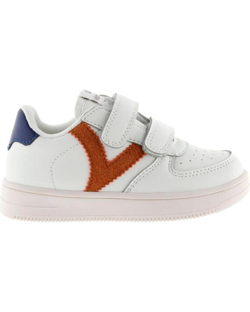 TÊNIS VELCRO VICTORIA TIEMPO 1124104 EFEITO COURO COR TELHA TEJA