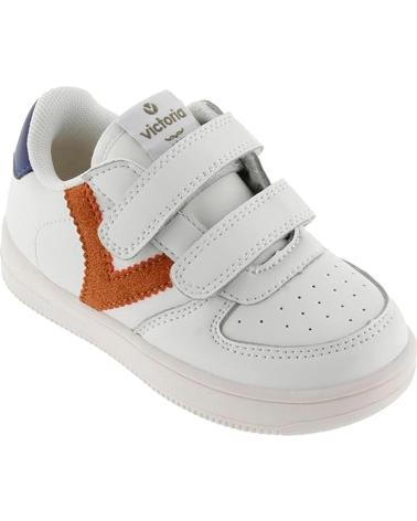 TÊNIS VELCRO VICTORIA TIEMPO 1124104 EFEITO COURO COR TELHA TEJA