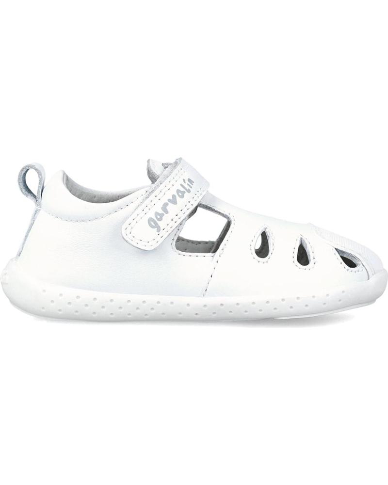 GARVALIN ZAPATOS PRIMEROS PASOS BEBE NINA 242323-D SANDALIA CERRADA B BLANCO