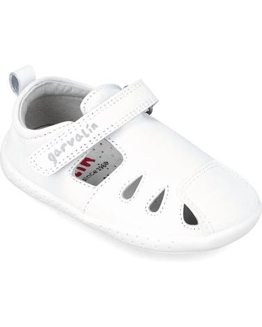 GARVALIN ZAPATOS PRIMEROS PASOS BEBE NINA 242323-D SANDALIA CERRADA B BLANCO