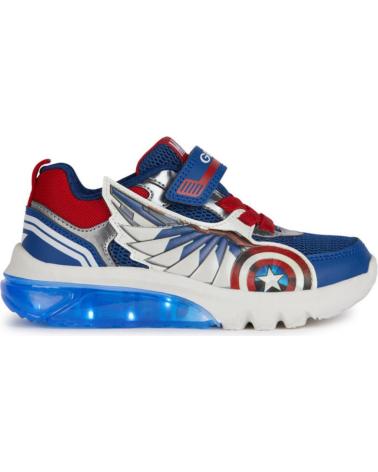 Sportif pour Garçon GEOX DEPORTIVA CAPITAN AMERICA CON LUCES J45LBB250003 BLUE-RED