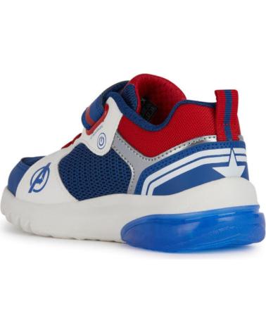 Sneaker für Junge GEOX DEPORTIVA CAPITAN AMERICA CON LUCES J45LBB250003 BLUE-RED