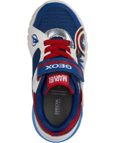 Sneaker für Junge GEOX DEPORTIVA CAPITAN AMERICA CON LUCES J45LBB250003 BLUE-RED